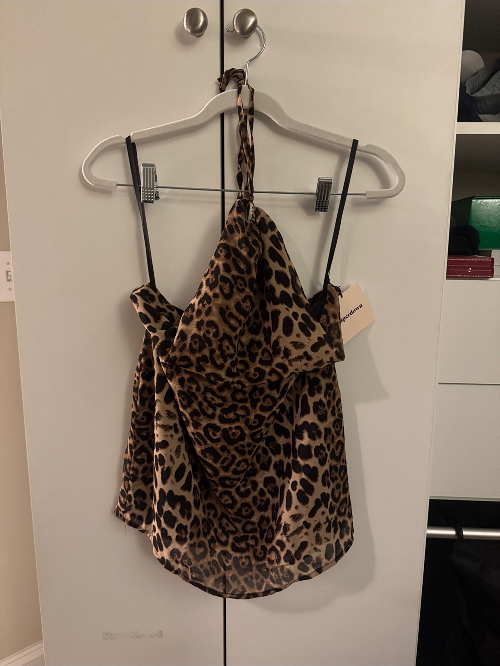 NWT Superdown Leopard Print Halter Dress